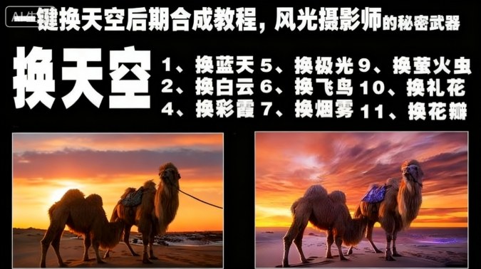 一键换天空后期合成教程,风光摄影师的秘密武器-摇钱树